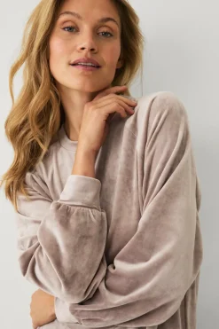Ellos Loungewear & Homewear|Tunikaer>Collection Tunika i velour Beige