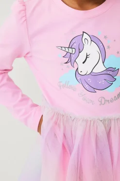 Ellos Collection Tylkjole i jersey rosa multifarvet Clearance