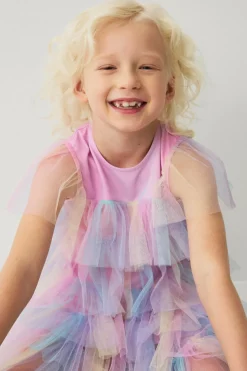 Ellos Collection Tylkjole med flæser multifarvet New