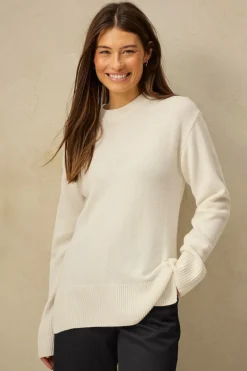 Ellos Collection Uldtrøje Tilda Premium Offwhite Outlet