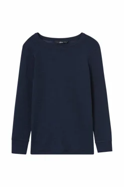 Ellos Undertøj>Collection Undertøjssweater i merinould Marinblå