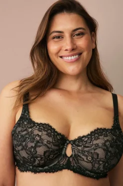 Ellos Collection Upolstret bh med bøjle Sort/beige Outlet