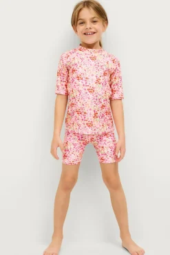 Ellos Collection UV-sæt med top og shorts Blomstret Sale