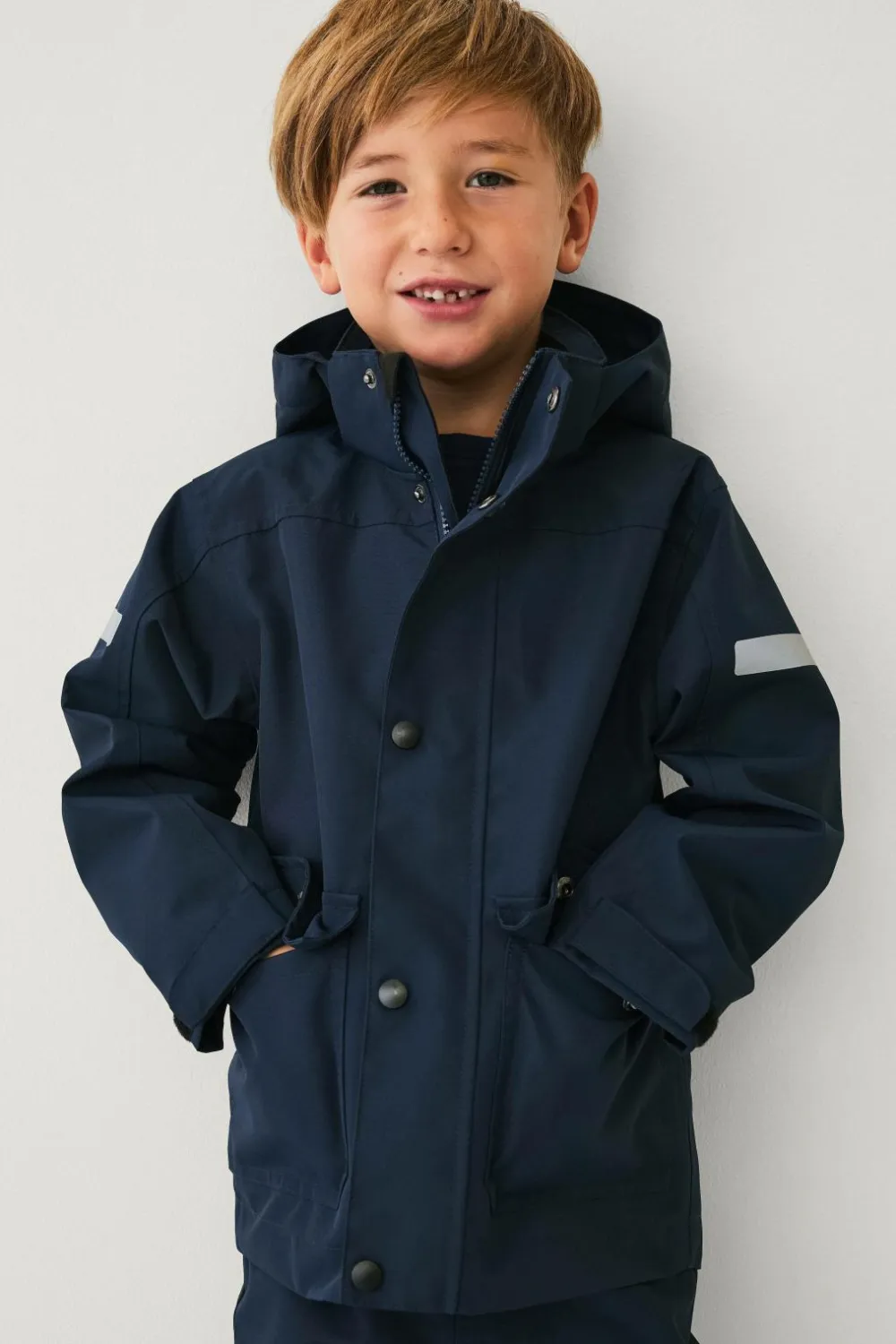 Ellos Overtøj>Collection Vandafvisende skaljakke Marinblå