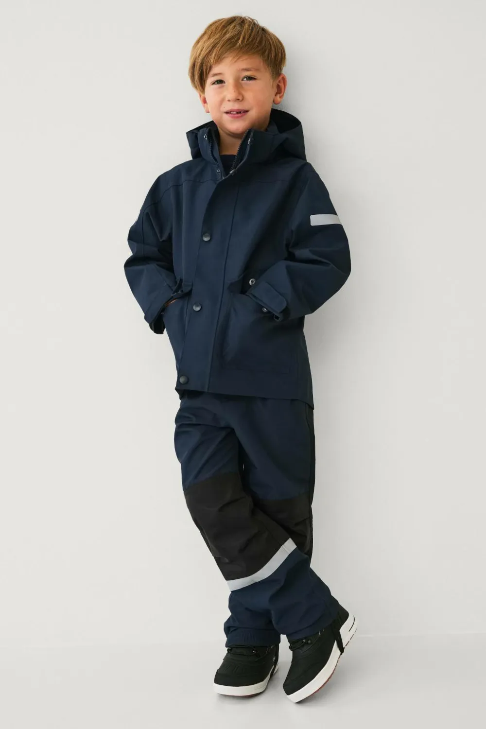 Ellos Overtøj>Collection Vandafvisende skaljakke Marinblå