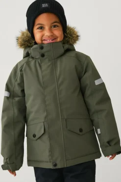 Ellos Collection Vandafvisende vinterjakke grøn Hot