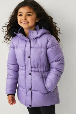 Ellos Overtøj>Collection Vandafvisende pufferjakke Lilla