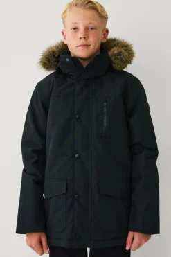 Ellos Collection Vandafvisende polstret parka Sort Online