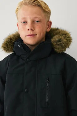 Ellos Collection Vandafvisende polstret parka Sort Online