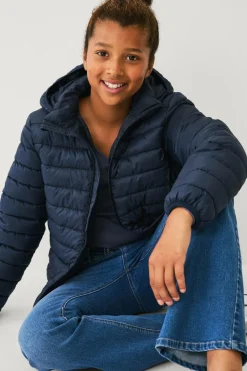 Ellos Collection Vandafvisende letvægtsjakke Marinblå Discount