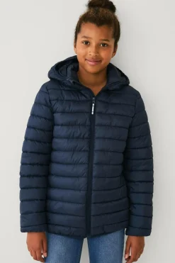 Ellos Collection Vandafvisende letvægtsjakke Marinblå Discount