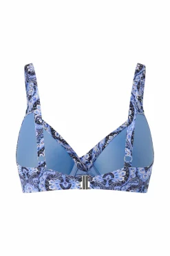 Ellos Collection Vatteret bikini-bh med bøjle Blåmønstret
