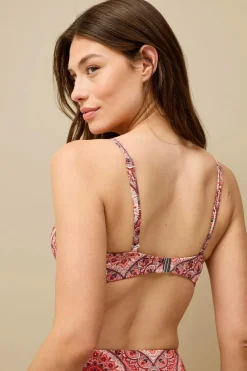 Ellos Collection Vatteret Balconette Bikini-BH med bøjle Paisleymønster Sale