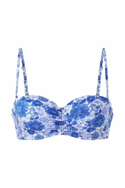 Ellos Collection Vatteret Balconette Bikini-BH med bøjle Blue floral Discount