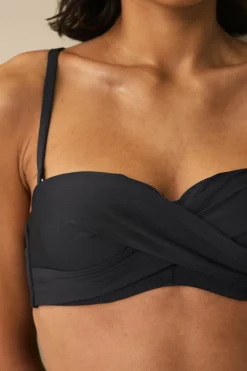Ellos Collection Vatteret Balconette Bikini-BH med bøjle Sort New