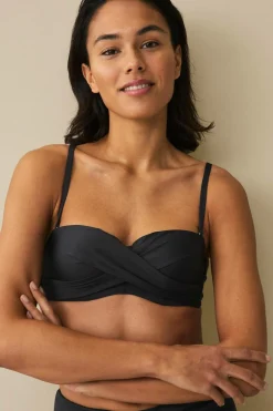 Ellos Collection Vatteret Balconette Bikini-BH med bøjle Sort New