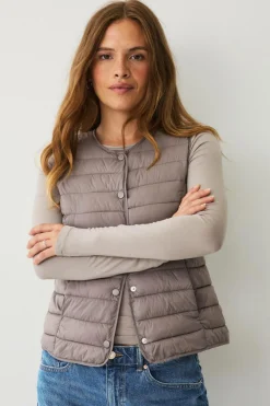 Ellos Collection Vatteret vest brun