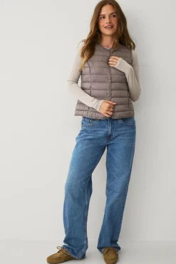 Ellos Collection Vatteret vest brun