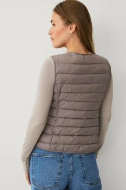 Ellos Collection Vatteret vest brun