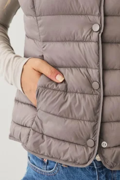 Ellos Collection Vatteret vest brun