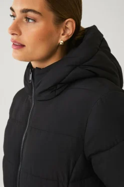 Ellos Collection Vatteret jakke sort Outlet