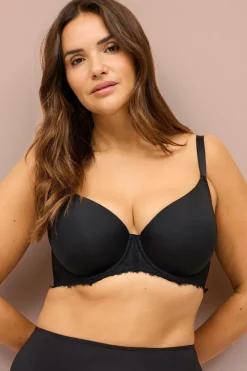 Ellos Collection Vatteret T-shirt-bøjle-bh Sort Sale