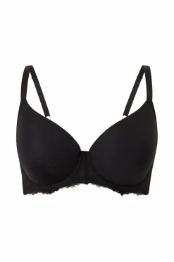 Ellos Collection Vatteret T-shirt-bøjle-bh Sort Sale