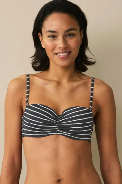 Ellos Bikinier & Bikinidele>Collection Vatteret Balconette Bikini-BH med bøjle Sort/hvidstribet