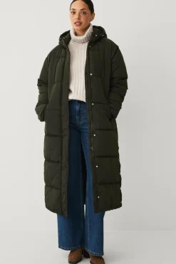 Ellos Collection Vatteret frakke mørkegrøn Discount