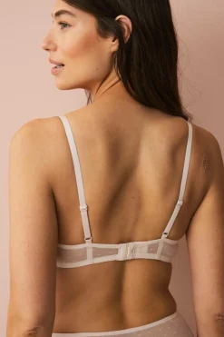 Ellos Collection Vatteret push-up-bøjle-bh i blonder Beige Outlet