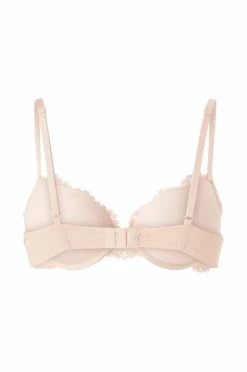 Ellos Collection Vatteret push-up-bøjle-bh i blonder Beige Outlet