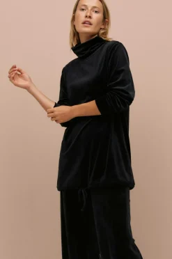 Ellos Nattøj|Loungewear & Homewear>Collection Velourtunika Kimberly Black mdf/metal