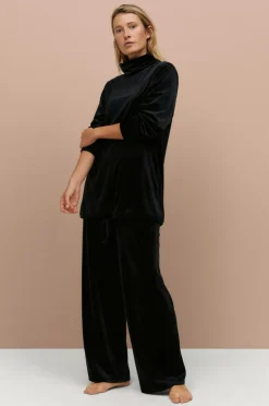 Ellos Nattøj|Loungewear & Homewear>Collection Velourtunika Kimberly Black mdf/metal
