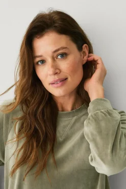 Ellos Collection Veloursweater Grøn