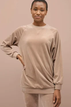 Ellos Collection Veloursweater Beige New