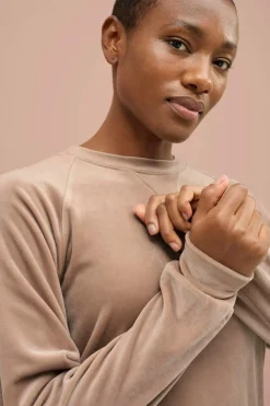 Ellos Collection Veloursweater Beige New