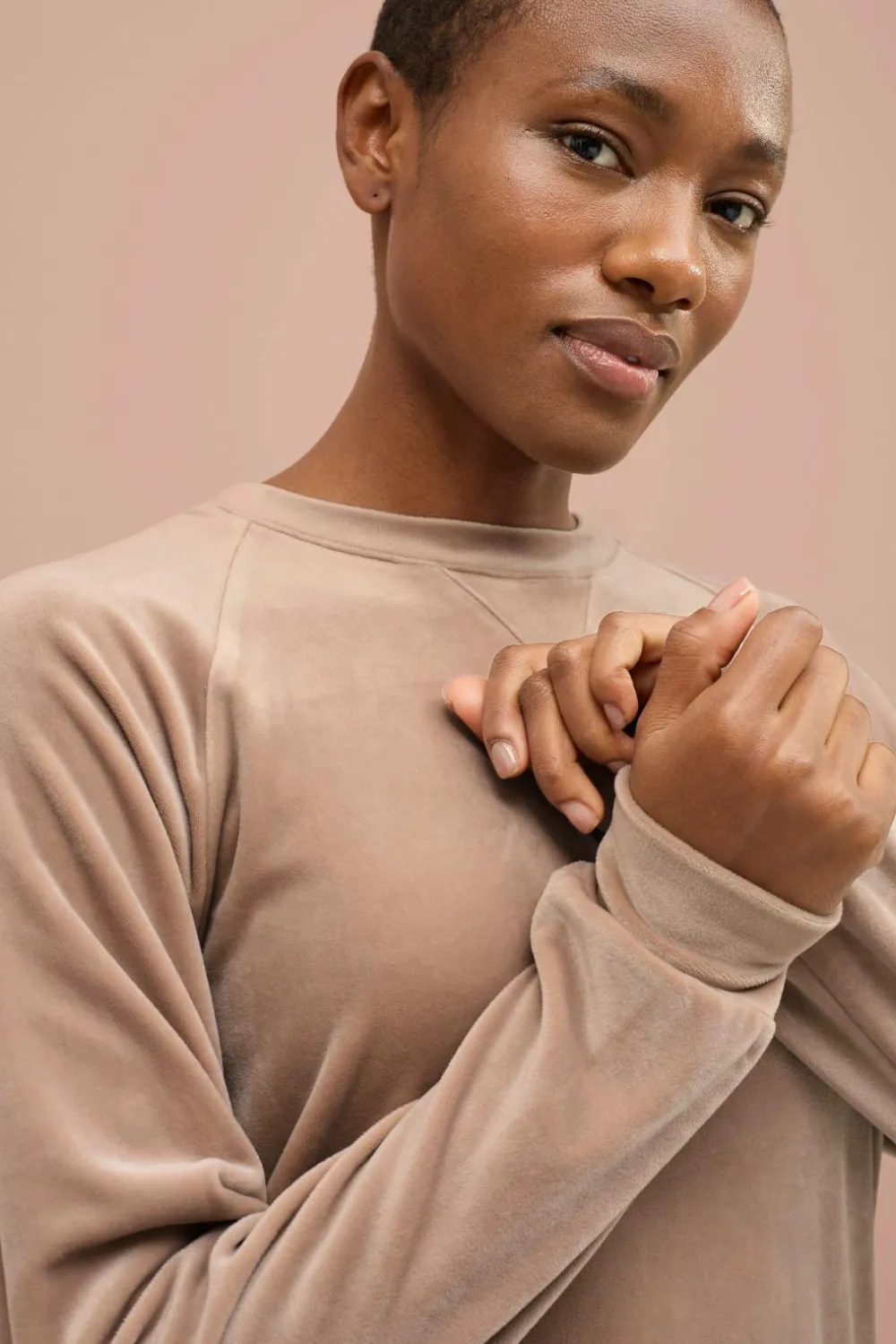 Ellos Collection Veloursweater Beige New