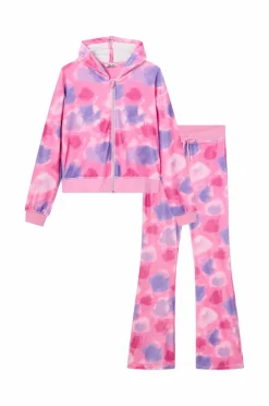 Ellos Collection Veloursæt Lyserød/lilla batikmønstret Sale