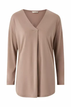 Ellos Collection V-formet tunika Beige Discount