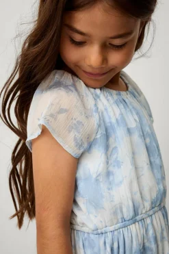 Ellos Collection Volant-kjole Agnes Blåmønstret Sale