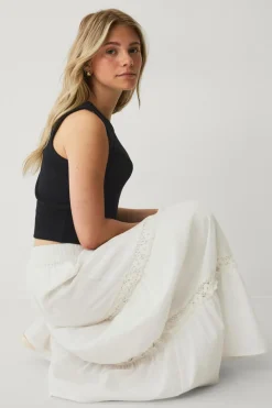 Ellos Collection Volantnederdel med blonder Best