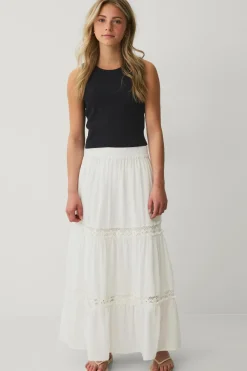 Ellos Collection Volantnederdel med blonder Best