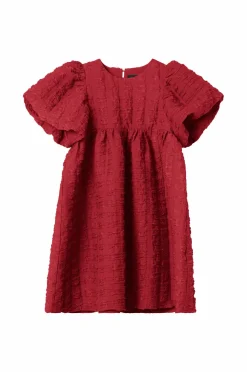 Ellos Collection Vævet kjole med puf Rød New