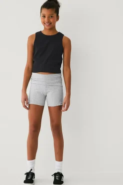 Ellos Collection Yoga-shorts Grå melange Outlet