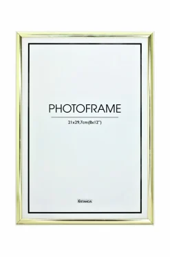 Ellos Home Aluminiumsramme, blank med plexiglas Guldfarvet New
