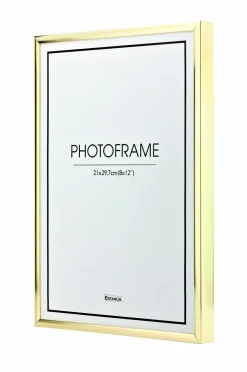 Ellos Home Aluminiumsramme, blank med plexiglas Guldfarvet New