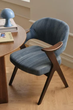 Ellos Stole & Skamler>Home Armstol Sanna Denim blå