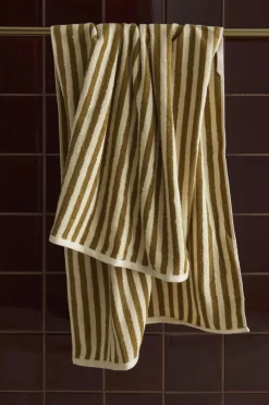 Ellos Home Badehåndklæde Stripe 70x140cm Gyldenbrun Best