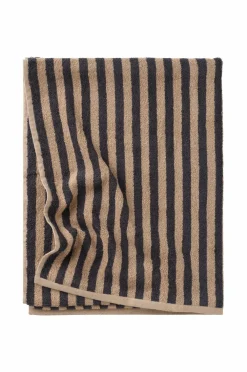 Ellos Badeværelsestekstiler>Home Badehåndklæde Stripe 70x140cm Beige grå