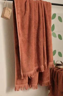 Ellos Home Badehåndklæde Molly 70x140 cm Mokkarosa Sale